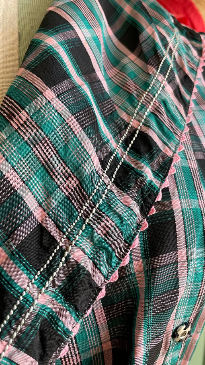 Abito in taffeta anni 40 sartoriale - housecoat 40s - tg.s