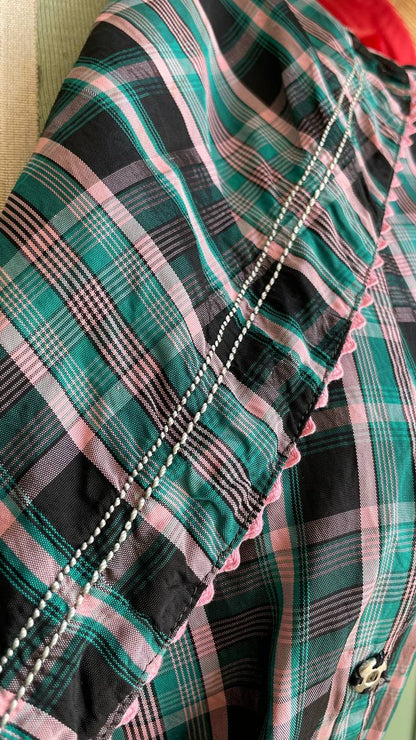 Abito in taffeta anni 40 sartoriale - housecoat 40s - tg.s