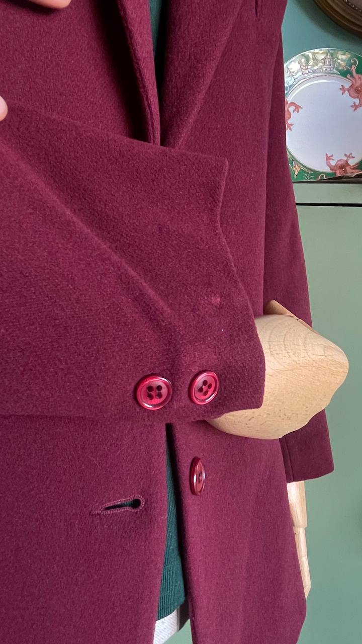 Blazer anni 80 vintage in Cashmere bordeaux tg.48/50