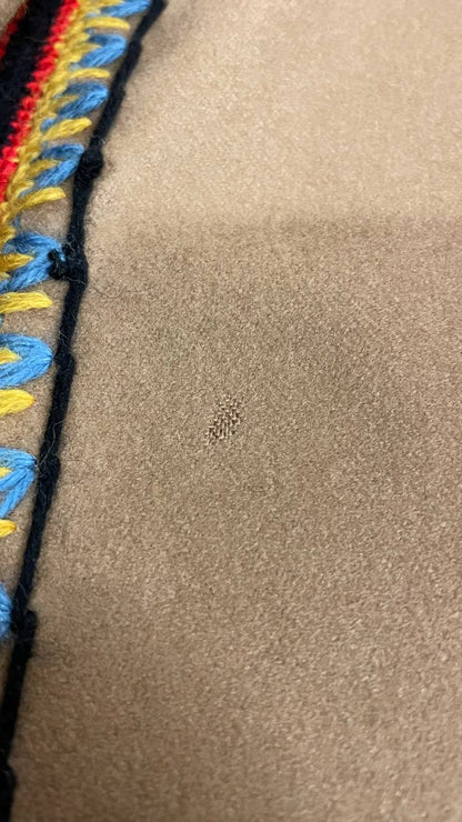 Giacchino folk anni 70 in panno di lana stile messicano - tg.M/L