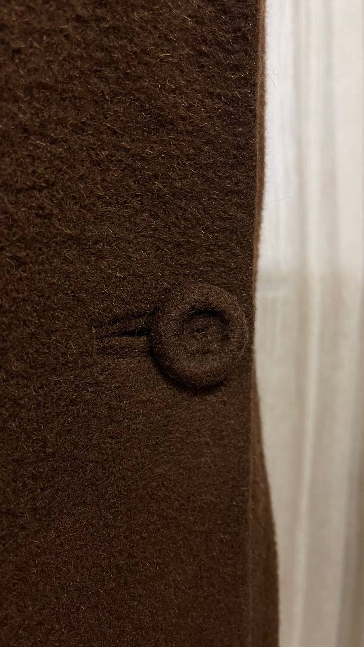 Cappotto primi anni 60 col.cioccolato in lana - tg.48/50