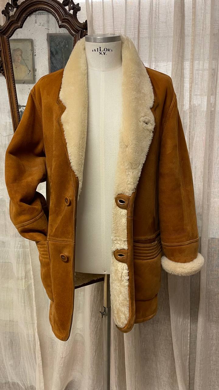 Montone primi 90s shearling - scamosciato  tg.48/50