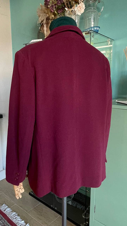 Blazer anni 80 vintage in Cashmere bordeaux tg.48/50