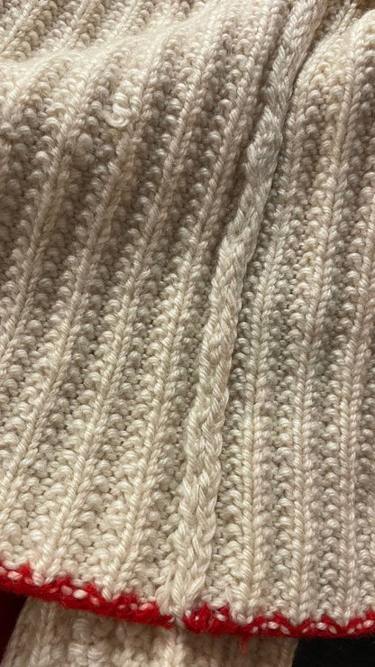 Cardigan Tirolese realizzato a mano in pura lana - Tg.S/M